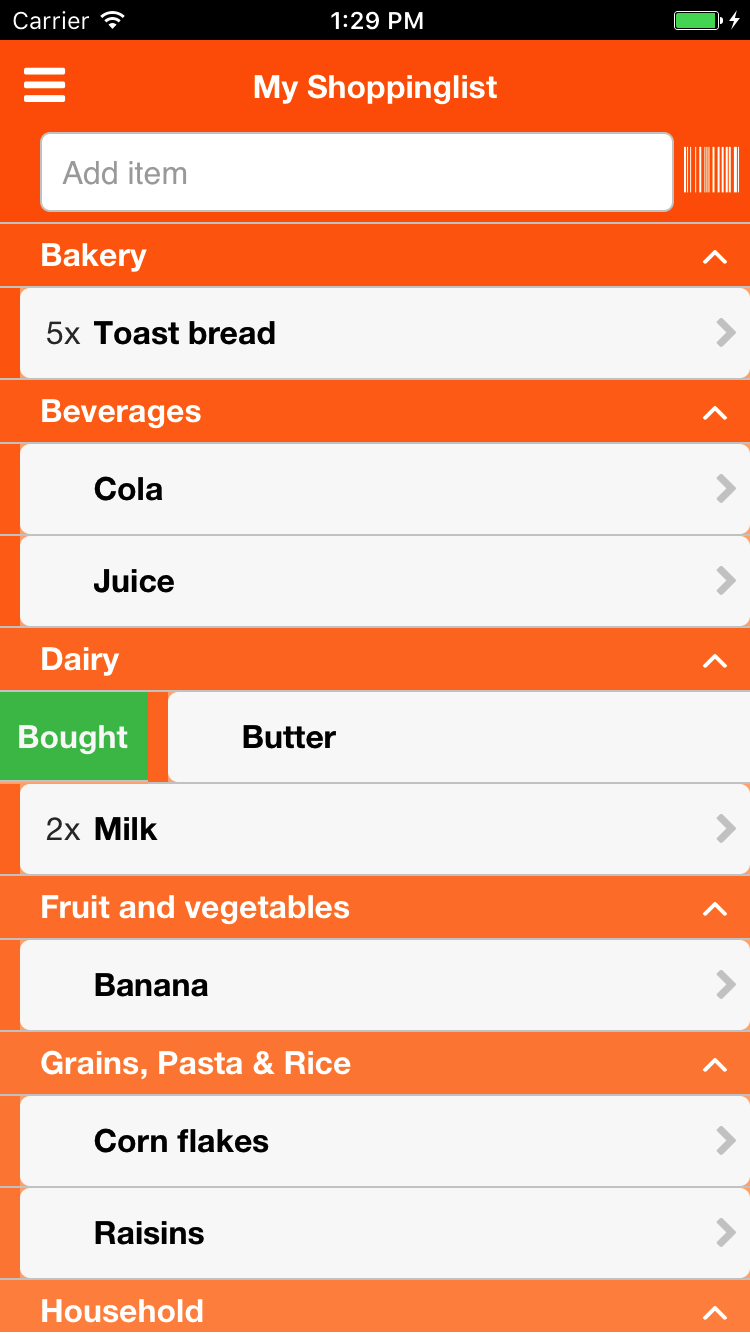 shoppinglist