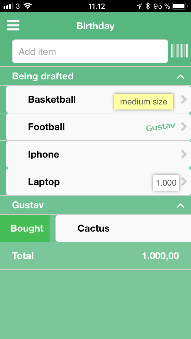 shoppinglist